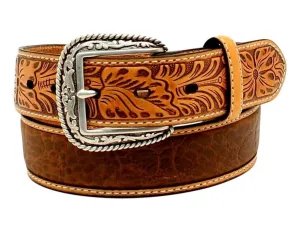 1/2'' Croco Floral Tabs Belt