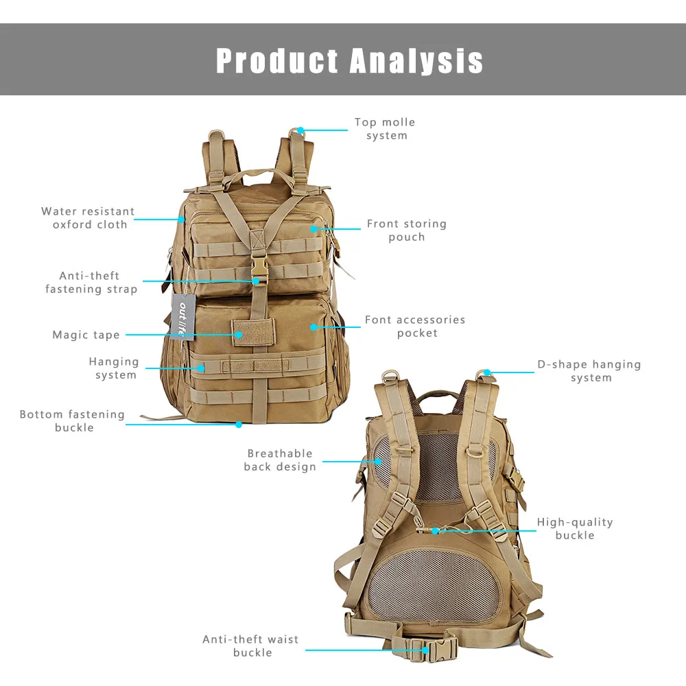 45L Molle Military 'Chaplain' Tactical Backpack