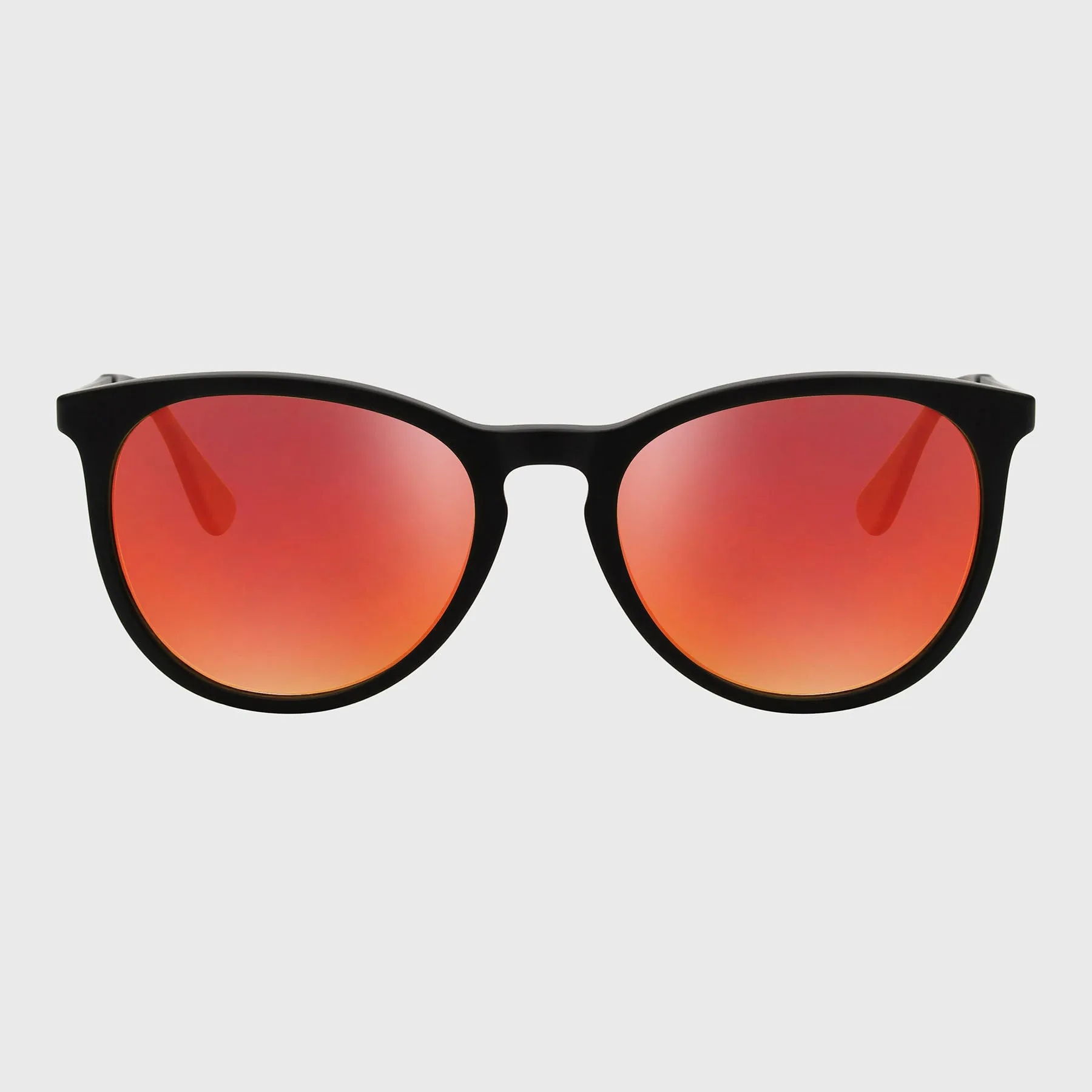 ACTIV - T2B Matte Black with Red Mirror Lens