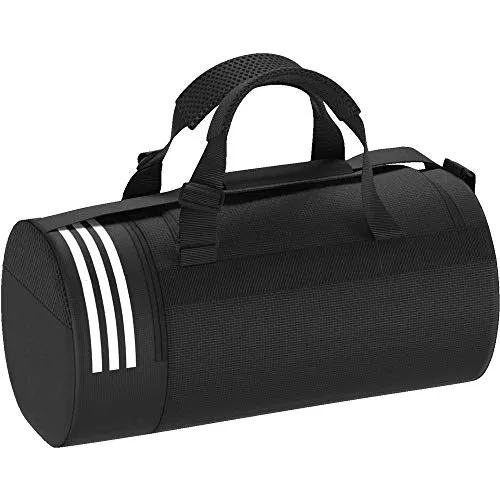 adidas Convertible 3-Stripes Duffel Bag Small - Black/Grey/White, 48 x 23 x 23 cm