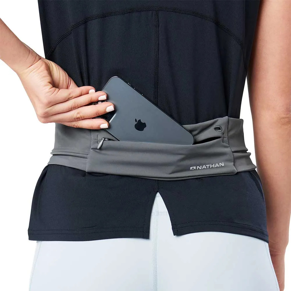 All Gender Adjustable Fit Zipster 2.0 Running Belt - Gravity Grey