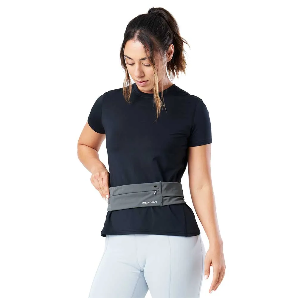 All Gender Adjustable Fit Zipster 2.0 Running Belt - Gravity Grey