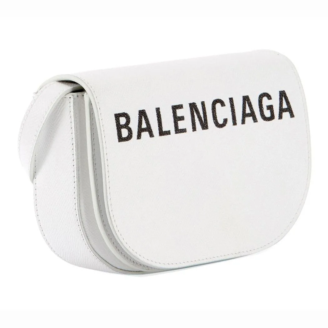 Balenciaga White Logo Ville Day Bag