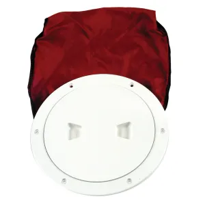 Beckson 6" Stow-Away Deck Plate - White w/12" Bag [DP60BW]