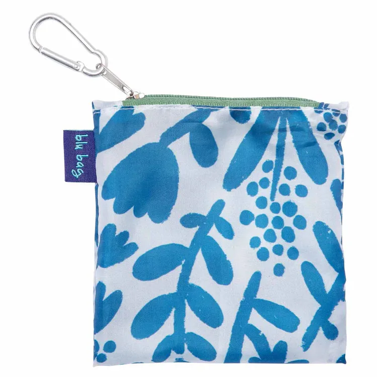 Botanical Blu Bag in a Pouch