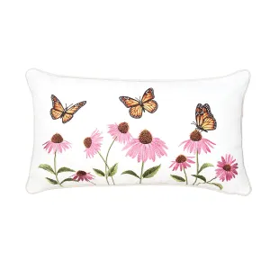 Butterfly Garden Indoor Outdoor Lumbar Pillow