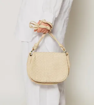 Delphine Woven Saddle Bag | Ivory