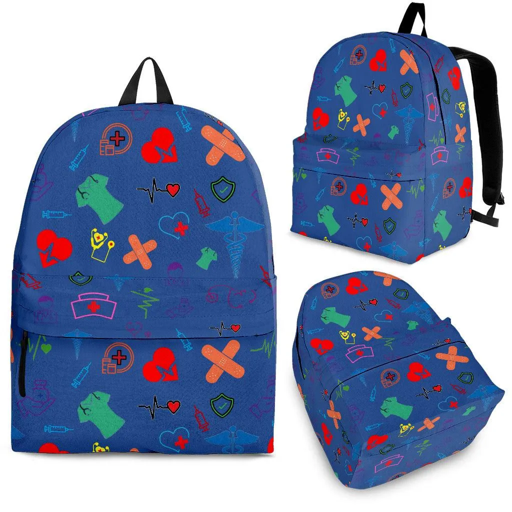 Doctor/Nurse Mosaic Women  Blue Backpack