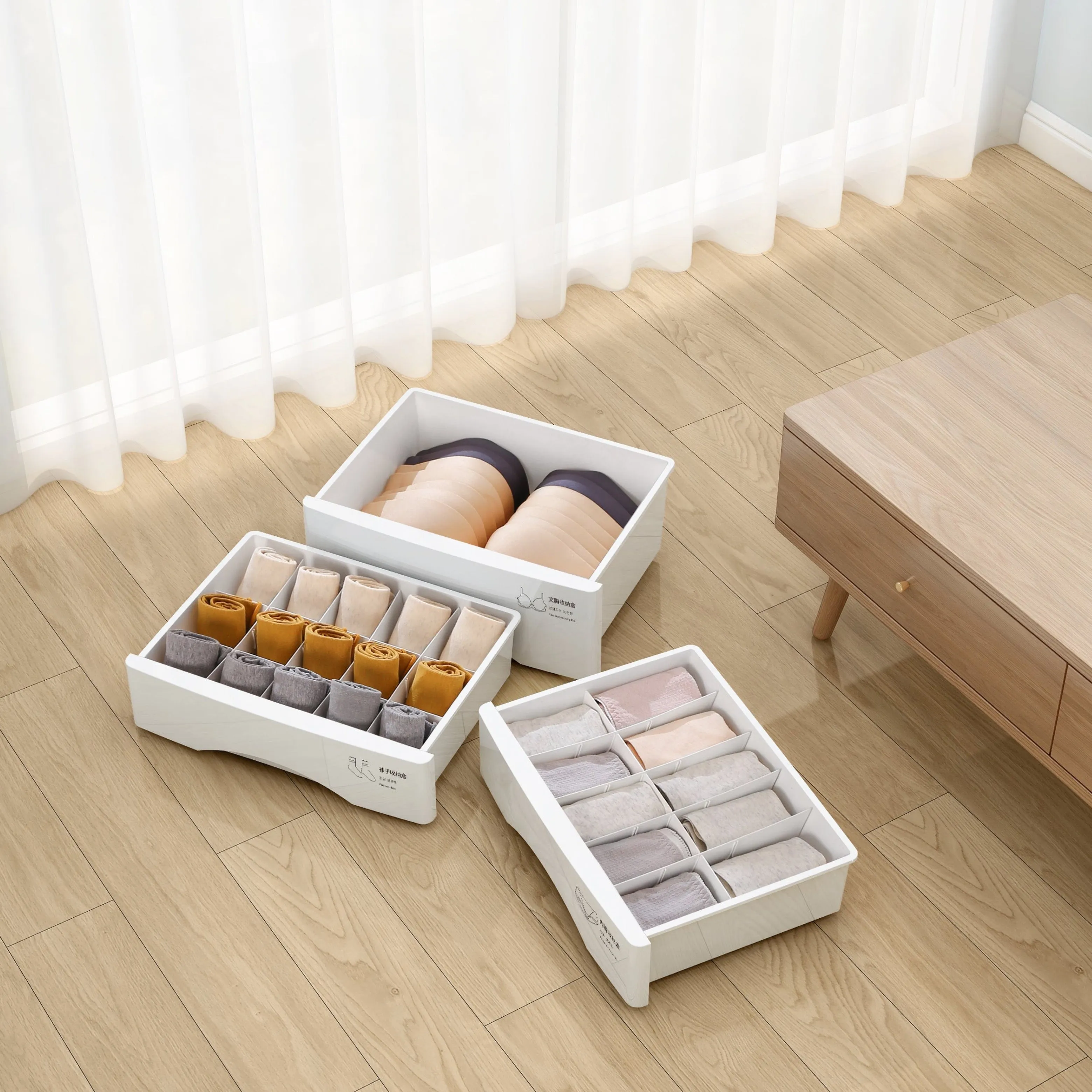 Double Deck Storage Box for Undergarment