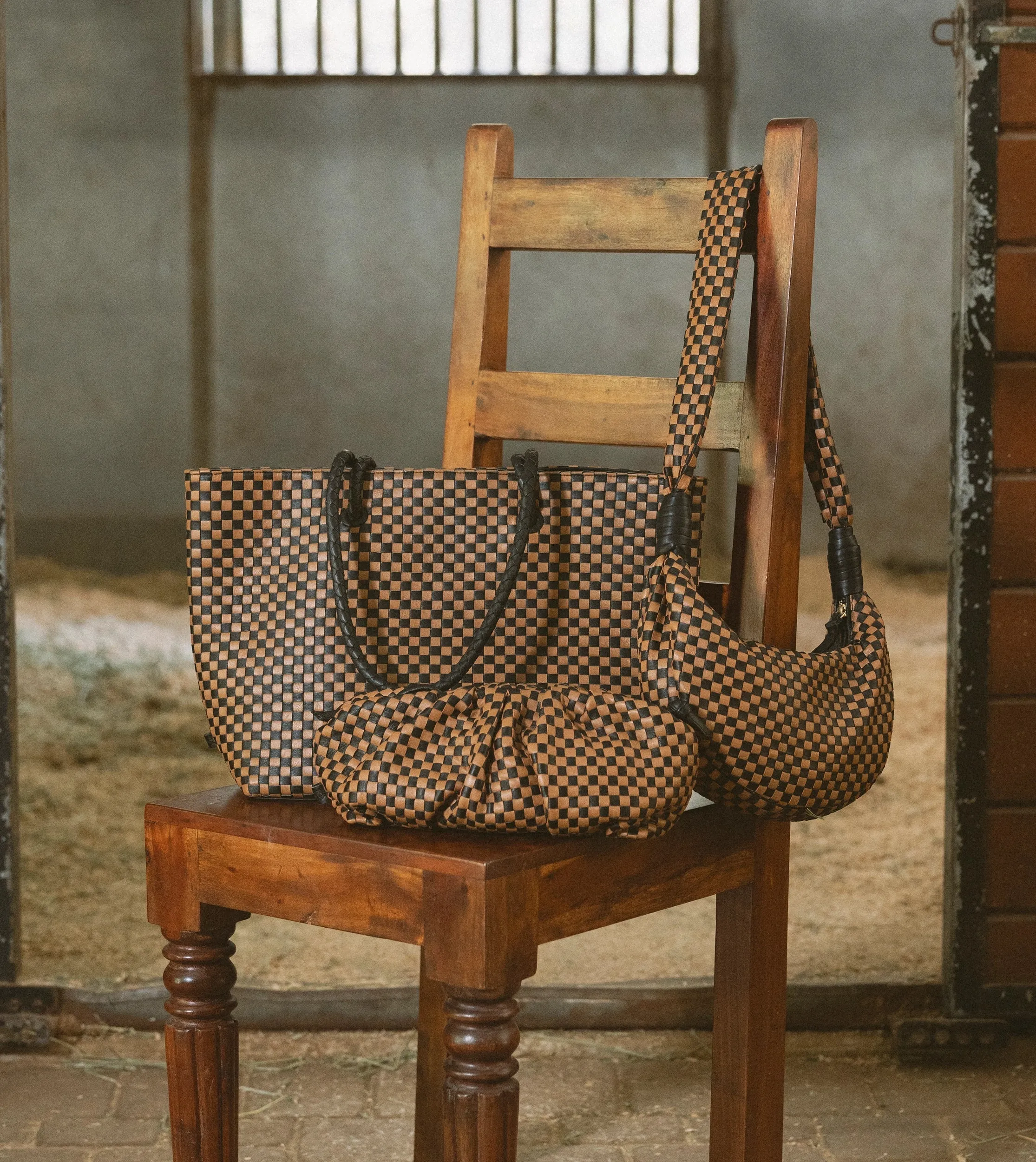 Eugenie Woven Tote Bag | Brown Multi