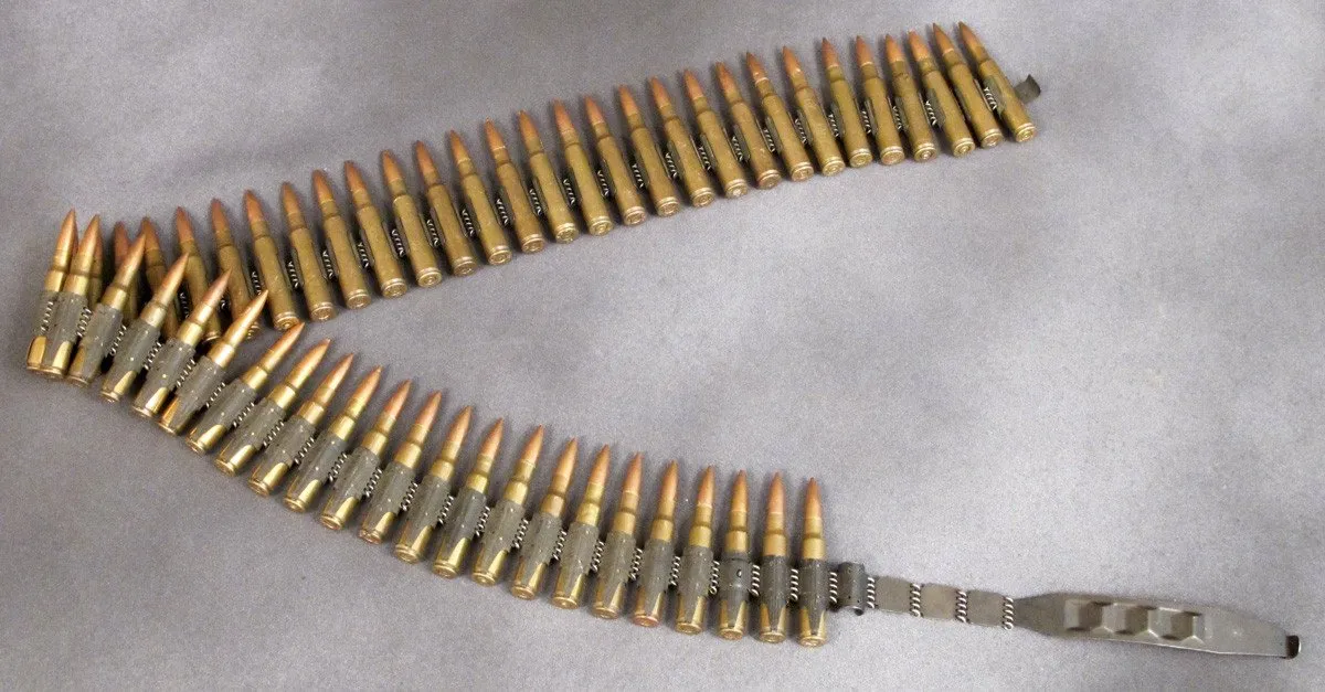 German MG34 & MG42: 50 Round Belt, Starter Tab & 52 Dummy 8mm Cartridges