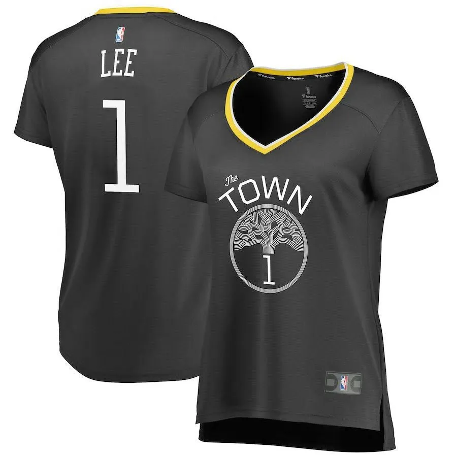 Golden State Warriors Damion Lee Fanatics Branded Replica Fast Break Player Statement Jersey Womens - Black | Ireland L1940S0