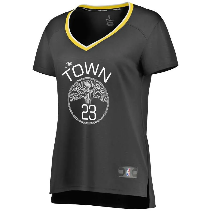 Golden State Warriors Draymond Green Fanatics Branded Replica Fast Break Player Statement Jersey Womens - Black | Ireland V9465I8