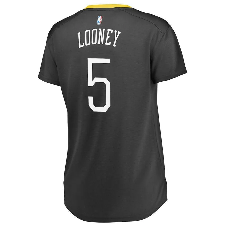 Golden State Warriors Kevon Looney Fanatics Branded Replica Fast Break Player Statement Jersey Womens - Black | Ireland V7822P9