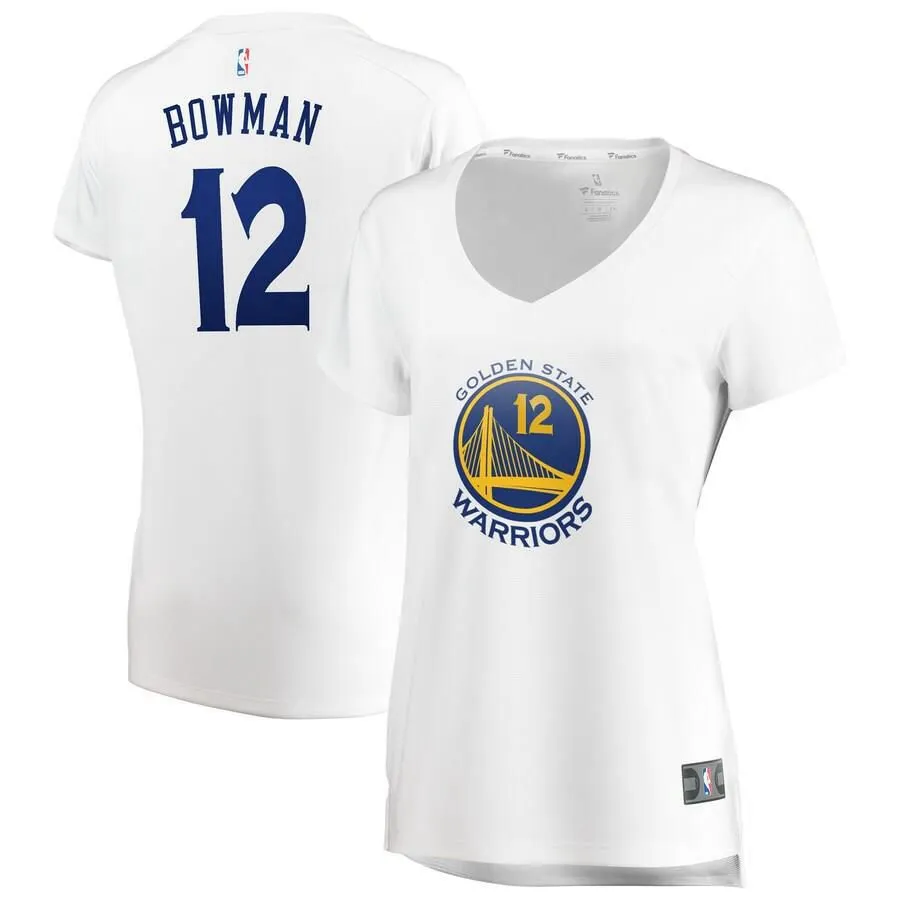 Golden State Warriors Ky Bowman Fanatics Branded Fast Break Player Association Jersey Womens - White | Ireland M0445I0