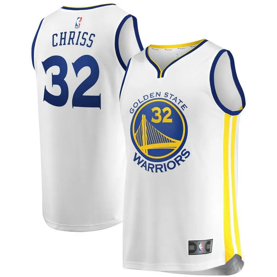 Golden State Warriors Marquese Chriss Fanatics Branded Fast Break Player Association Jersey Kids - White | Ireland D4381X7