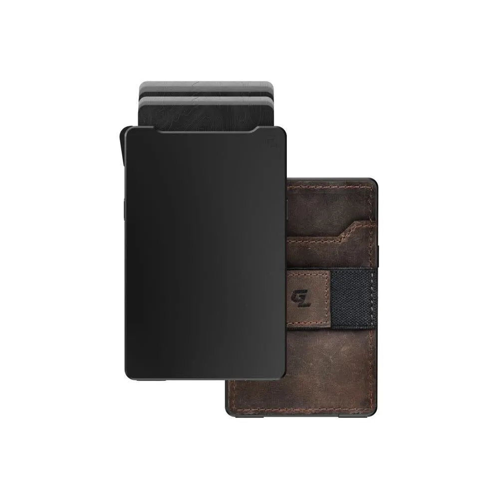 Groove Life Wallet® - Midnight Black/Brown Leather