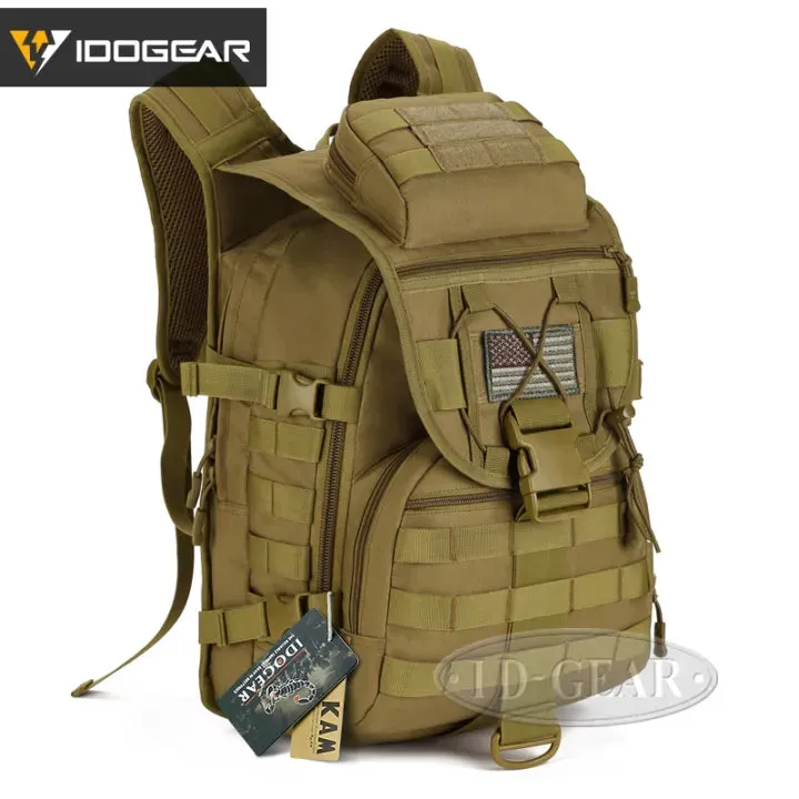 IDOGEAR 40L Tactical Backpack Molle 900D Nylon Water Resistant Travelling Backpacks 3504