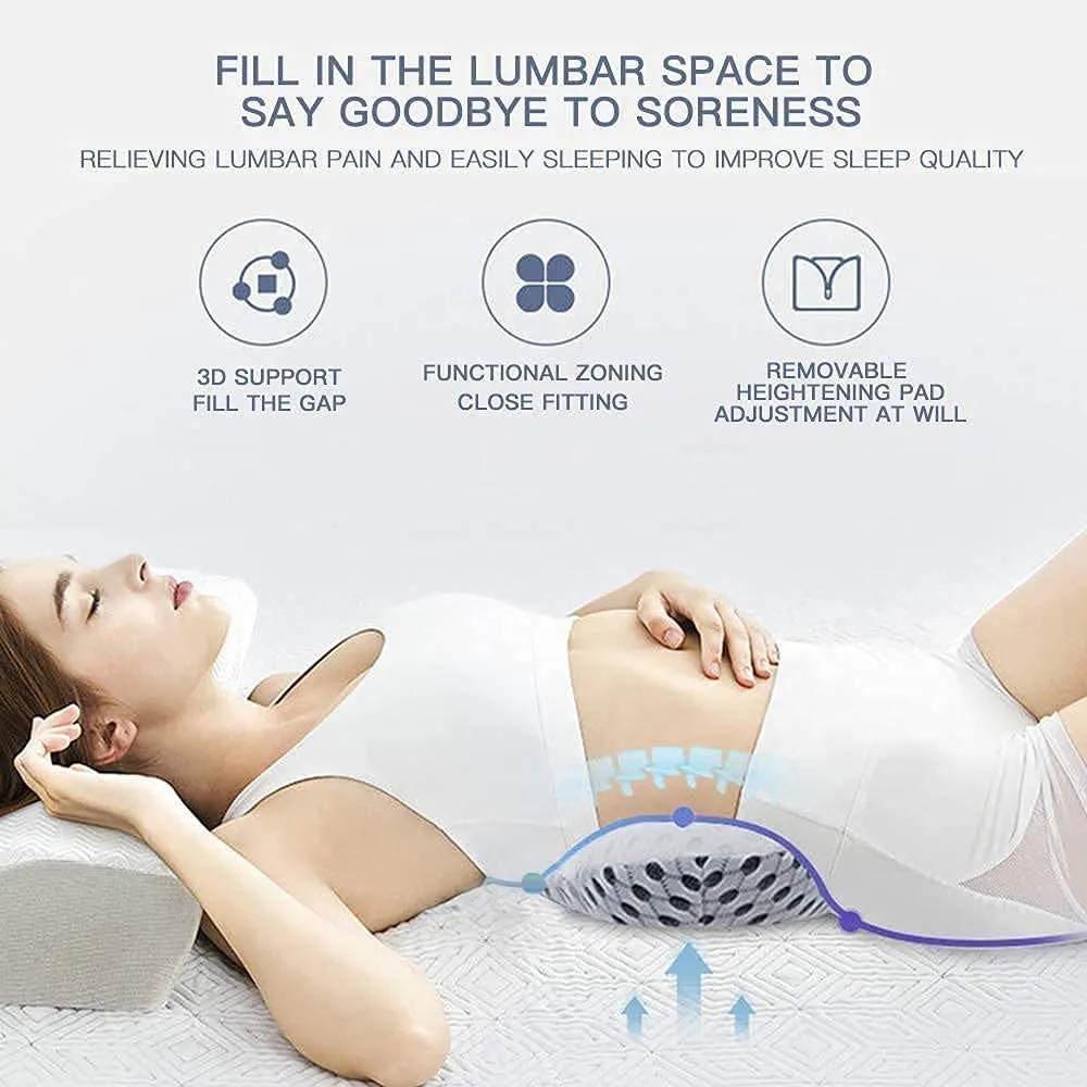 Importikaah Lumbar Pillow - Set of 2 for Ultimate Sleep Comfort