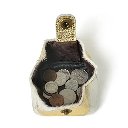 Leather Coin Pouch Change Holder Mini Pocket Wallet for Men Women