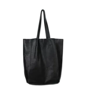 Leather Tote Bag | Full Grain Leather Tote Bag | Light Handbag | Personalized gifts, Black