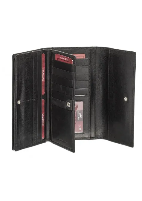 Mancini Leather Ladies’ RFID Secure Trifold Wallet