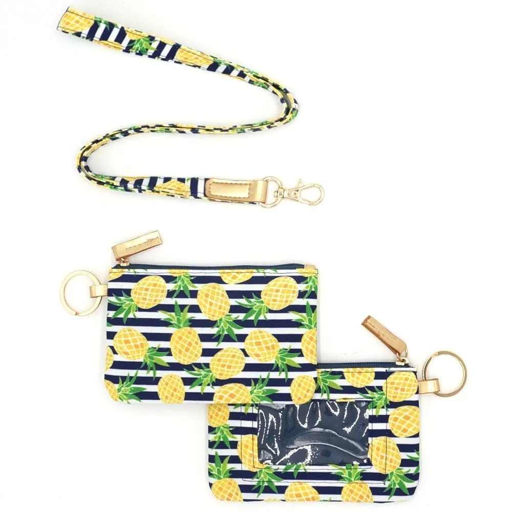 MB0157 Pineapple Lanyard ID Wallet