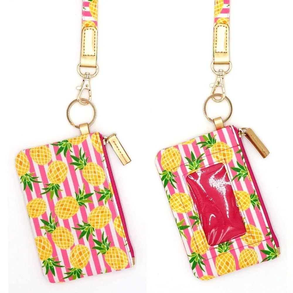 MB0157 Pineapple Lanyard ID Wallet