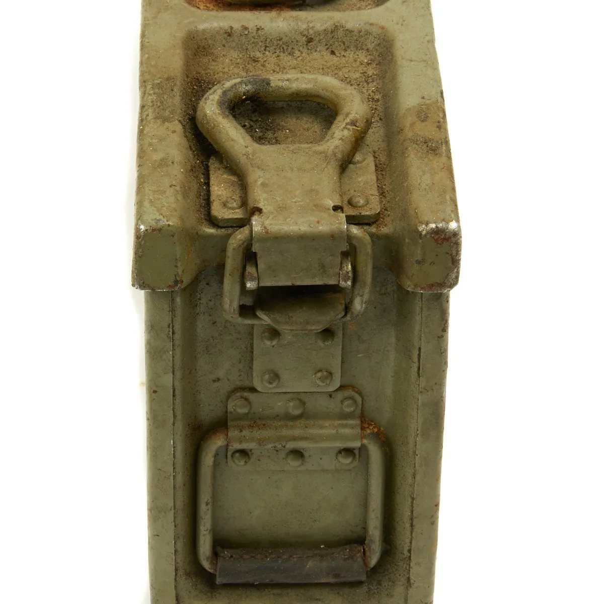 Original German MG 34/42 Ammunition Can in Postwar Green - GRADE 2