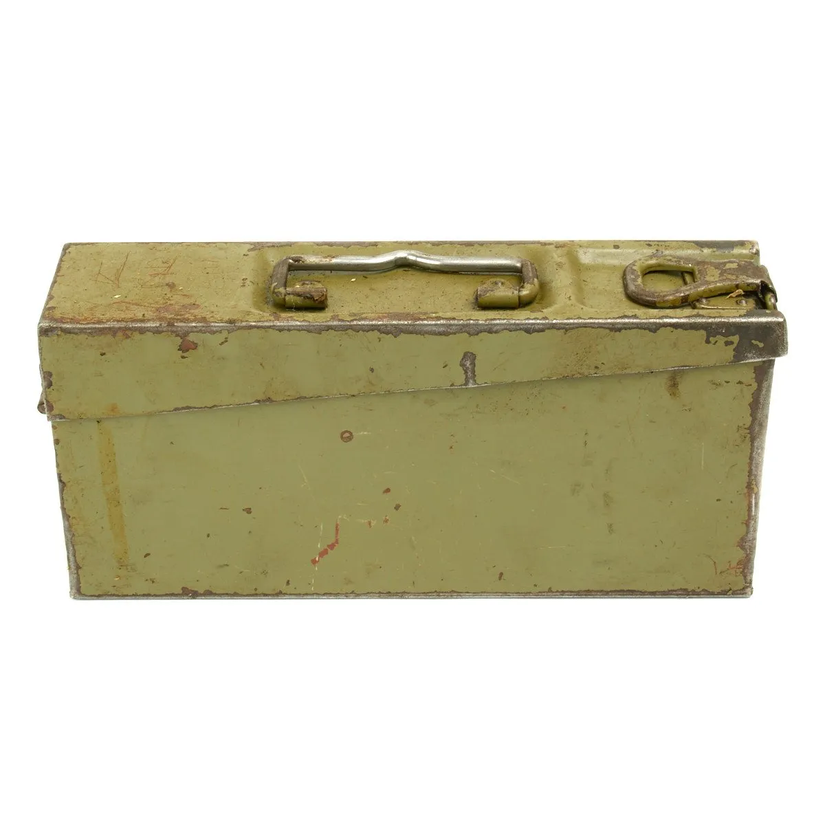 Original German MG 34/42 Ammunition Can in Postwar Green - GRADE 2