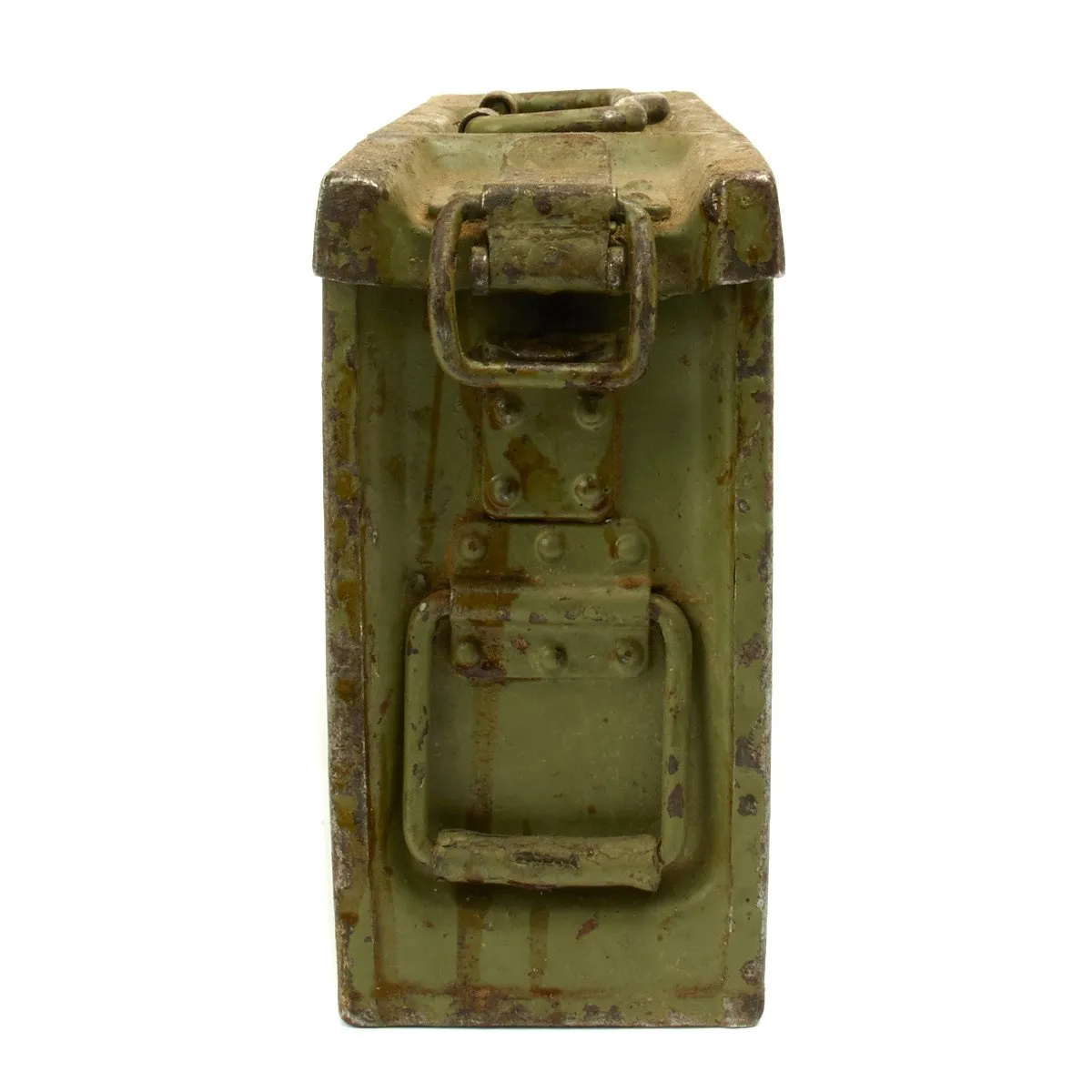 Original German MG 34/42 Ammunition Can in Postwar Green - GRADE 2