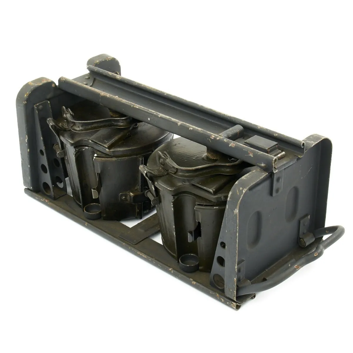 Original German WWII MG 34 MG 42 Basket Belt Carrier in Transport Frame with Belts - 1943 Dated