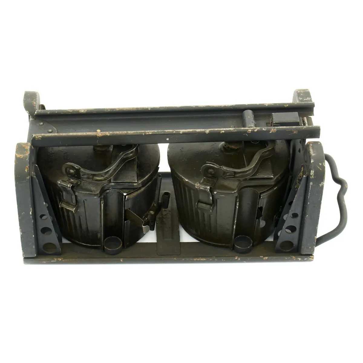 Original German WWII MG 34 MG 42 Basket Belt Carrier in Transport Frame with Belts - 1943 Dated