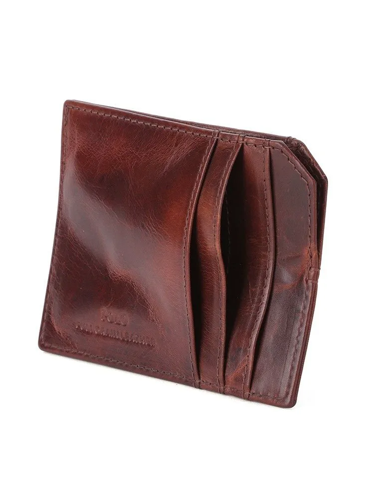 Polo Etosha Leather Credit Card Wallet With Top Pocket | Brown