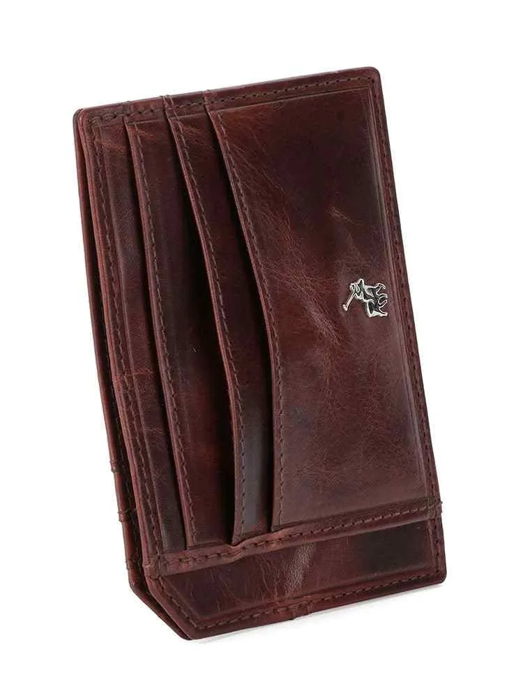 Polo Etosha Leather Credit Card Wallet With Top Pocket | Brown