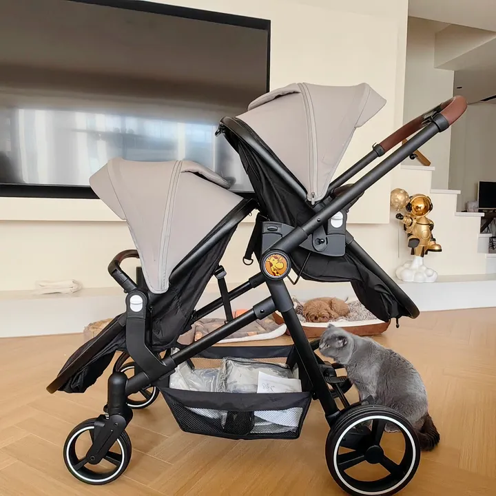 Portable Tandem Stroller & Car Seats