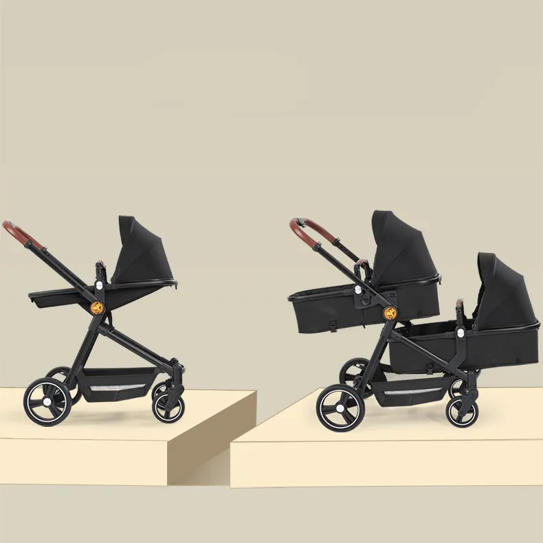 Portable Tandem Stroller & Car Seats