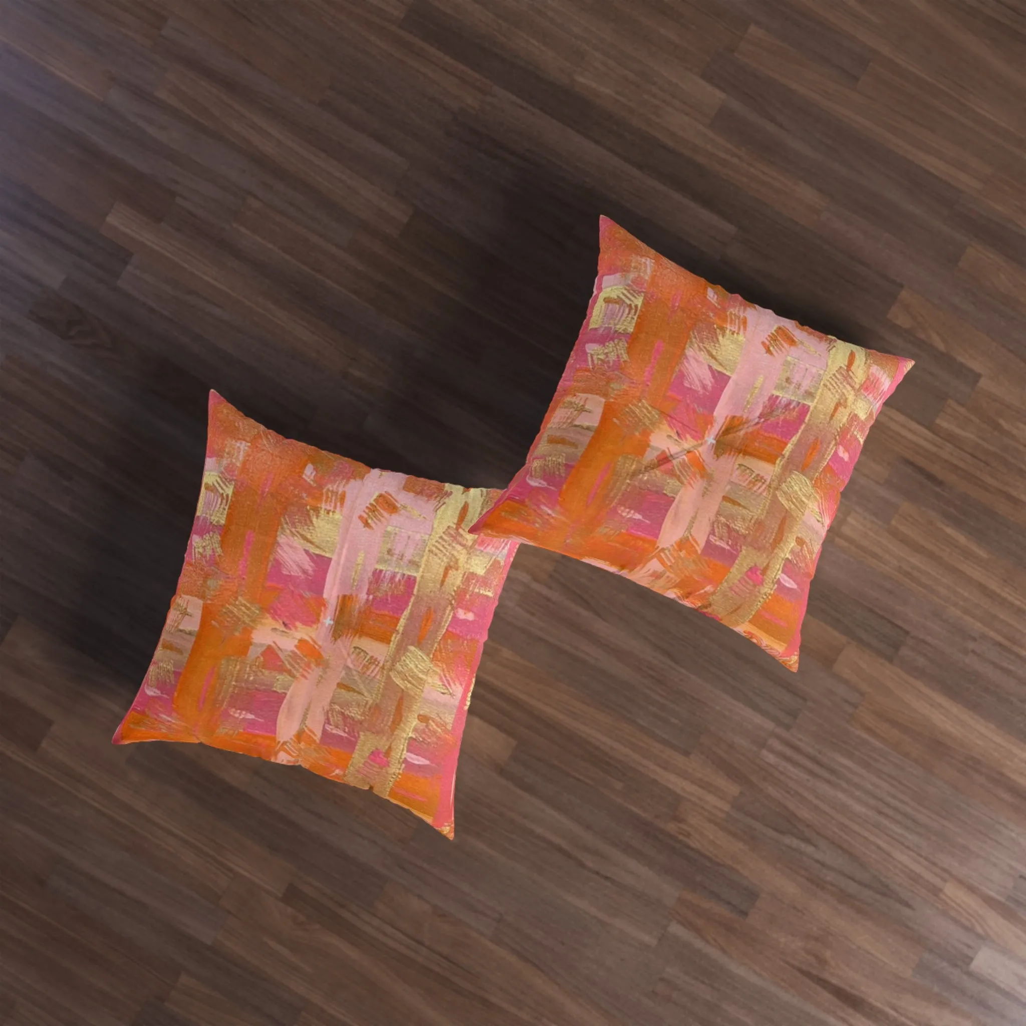 "Brushstrokes of Tennessee" Tufted Floor Pillow, Square