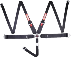 RaceQuip Camlock 5 Point HANS Harness Set - Black - 3 in. Lap - 3 in. to 2 in. Shoulder - 2 in. Sub - 745005