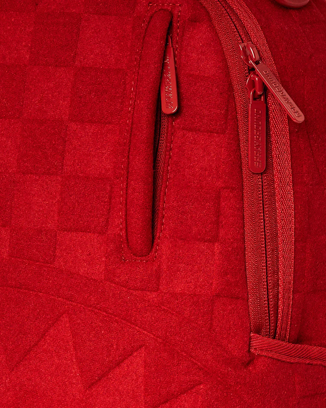 Red Checkered Flock Backpack