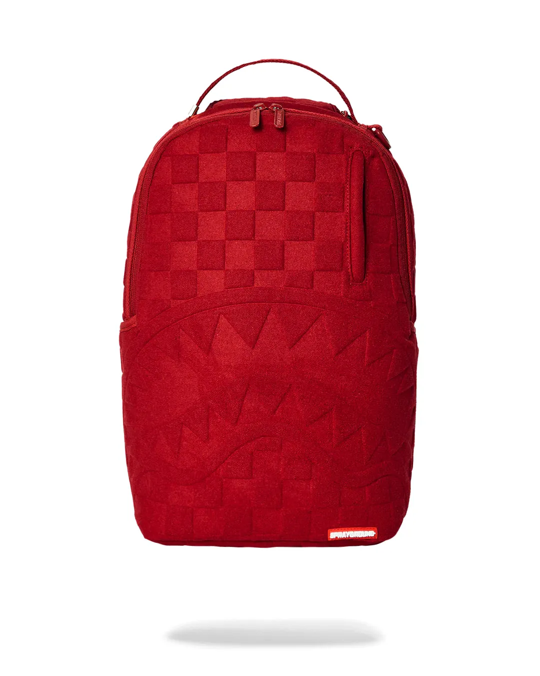 Red Checkered Flock Backpack