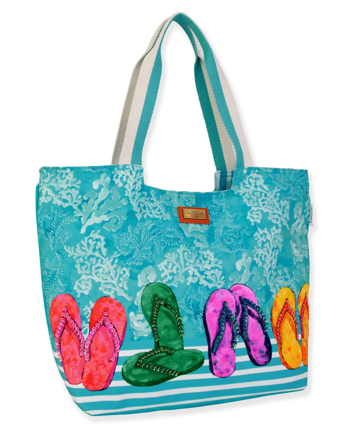 Sun N Sand Elaina Artistic Sandal Scoop Tote - Pb9620