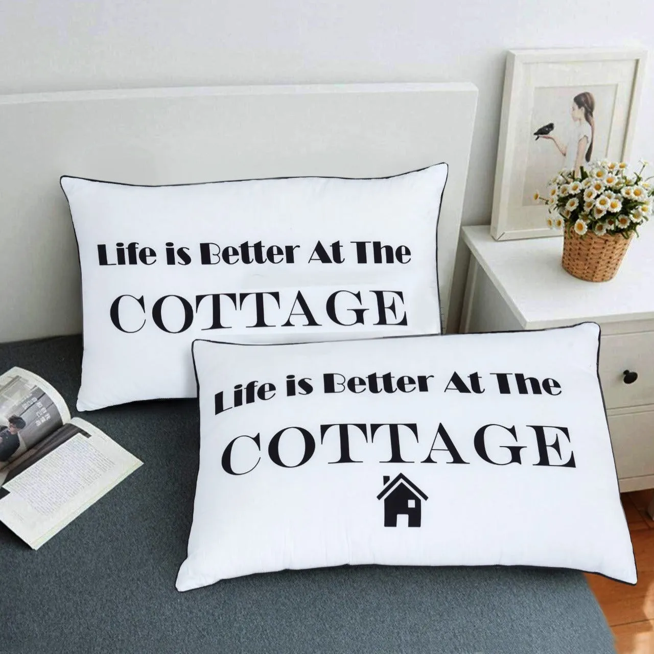 Text Pillow-Cottage