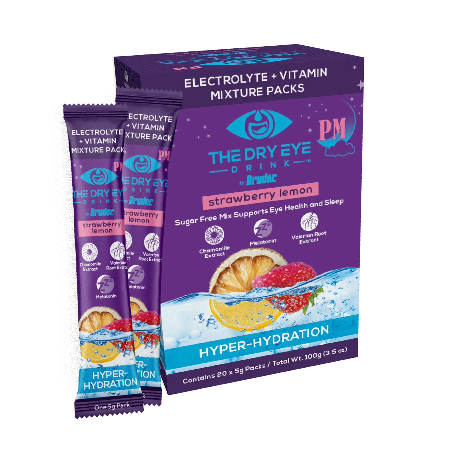 The Dry Eye Drink PM - Strawberry Lemon Flavor