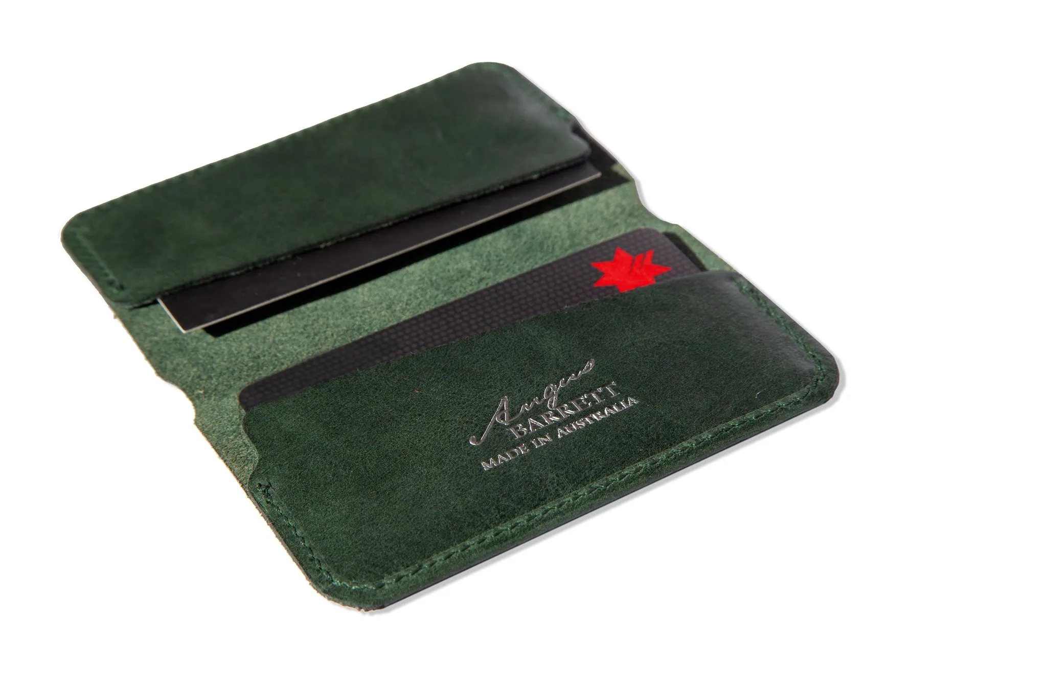 The "Little Yarra" Italian Leather Wallet (Green)