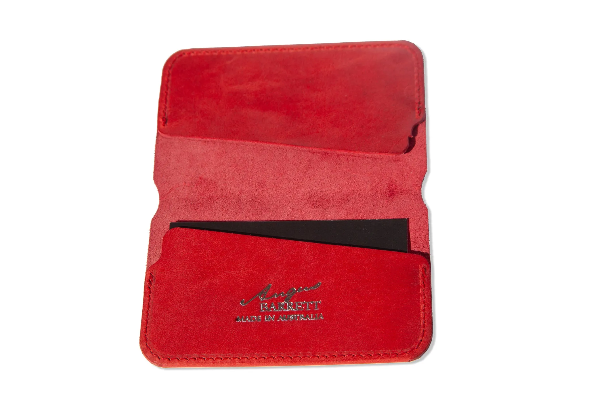 The "Little Yarra" Italian Leather Wallet (Red)