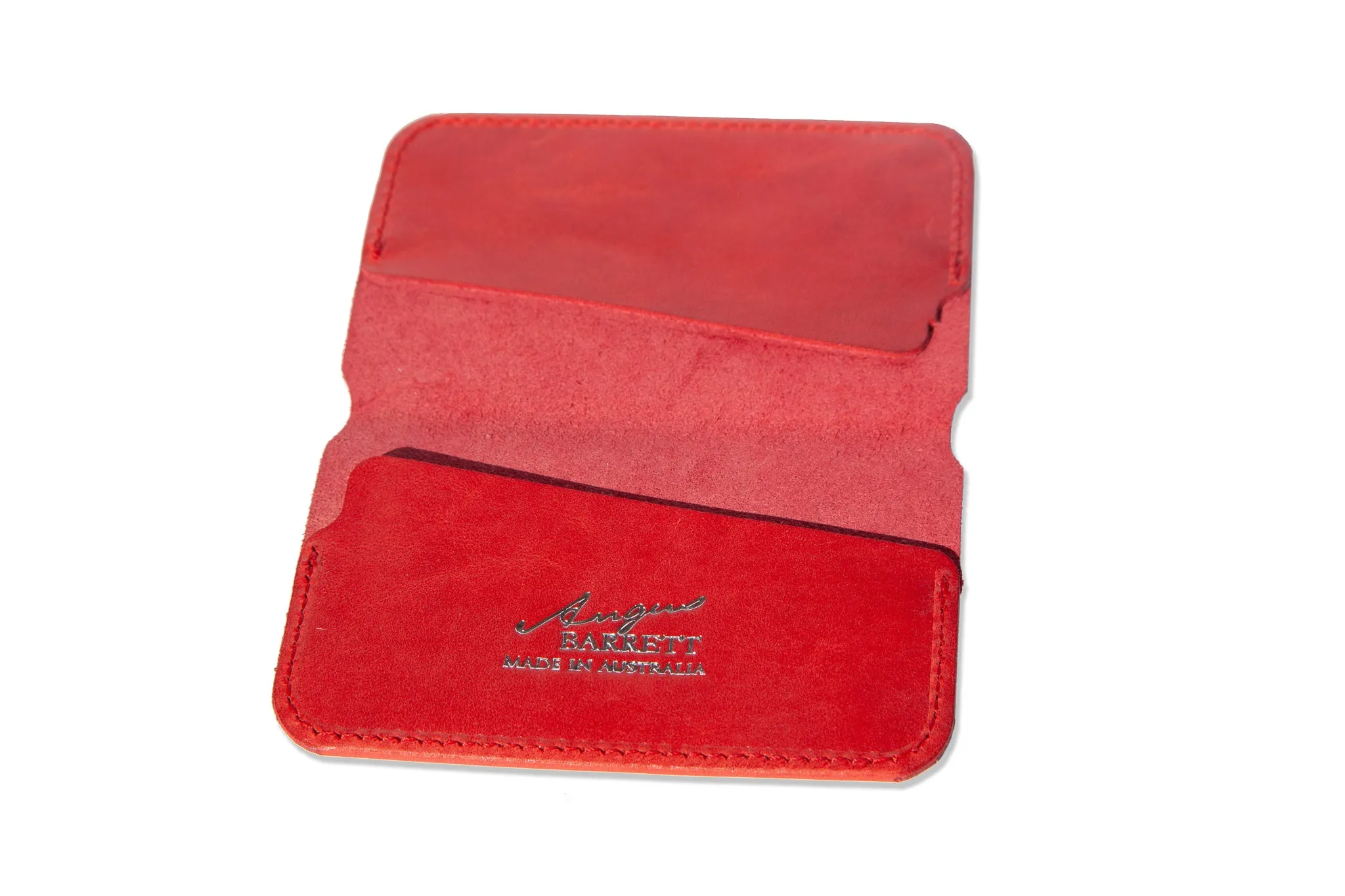 The "Little Yarra" Italian Leather Wallet (Red)