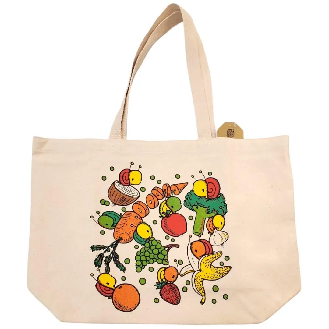 Tote Bag - Fruits with Veggies by Everyday Balloons Print Shop