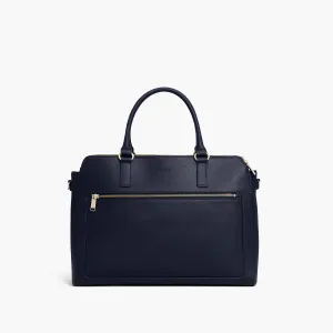 Trinity - Recycled Saffiano Leather - Deep Navy / Gold / Camel