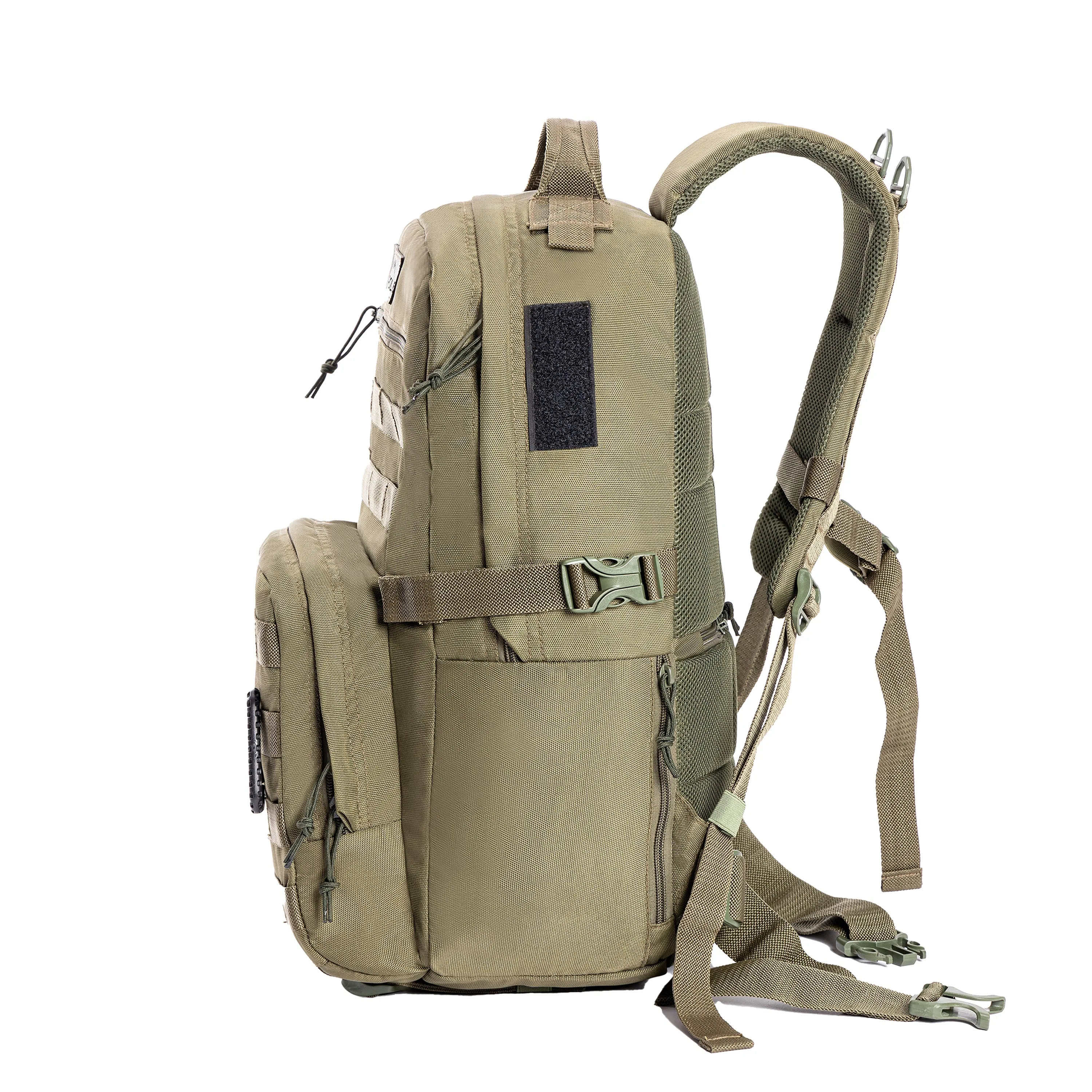 Tripole Captain 25 Litres Tactical Backpack with MOLLE Webbing and Carabiner - Army Green